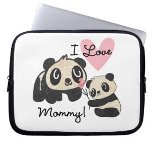 Funda Para Portátil Mamá del amor de las pandas I