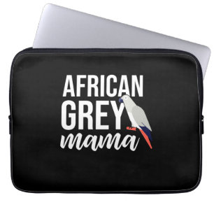 Funda Para Portátil Mamá del loro gris africano