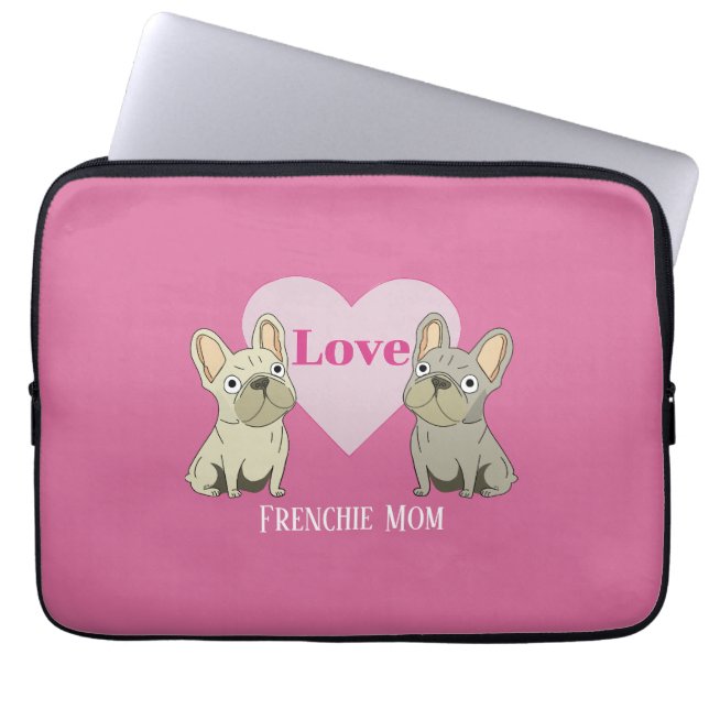 Funda Para Portátil Mamá Frenchie (Frente)