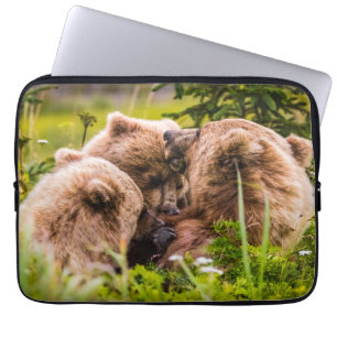 Funda Para Portátil Mamá oso enfermería sus dos cobs, el lago Clark Na