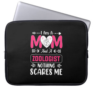 Funda Para Portátil Mamá zoóloga divertida, mamá zoóloga