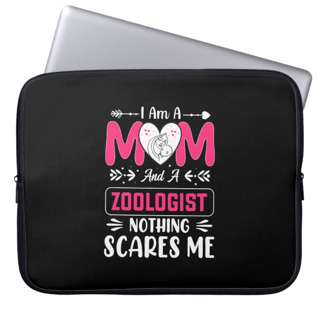Funda Para Portátil Mamá zoóloga divertida, mamá zoóloga (Frente)