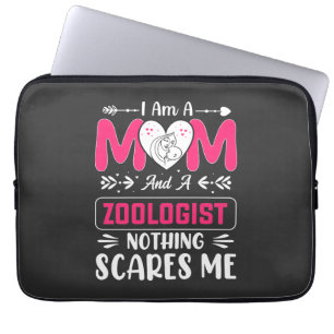 Funda Para Portátil Mamá zoóloga divertida, mamá zoóloga