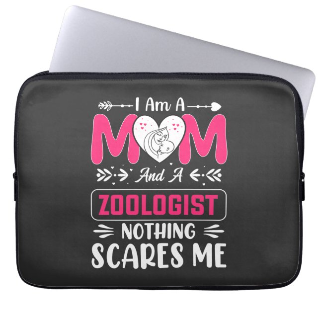 Funda Para Portátil Mamá zoóloga divertida, mamá zoóloga (Frente)