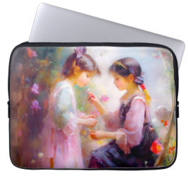 Funda Para Portátil Mañana en un jardín