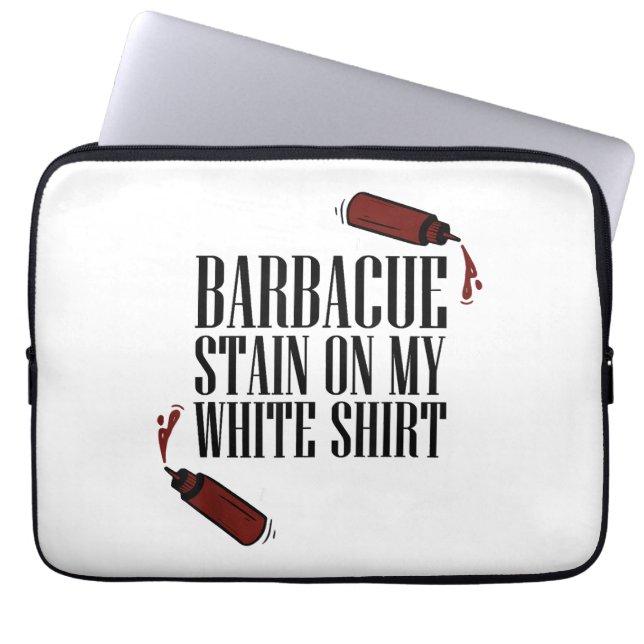 Funda Para Portátil Mancha de barbacoa en mi blanco (Frente)