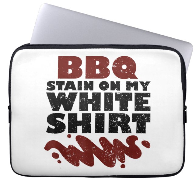 Funda Para Portátil Mancha de barbacoa en mi blanco (Frente)