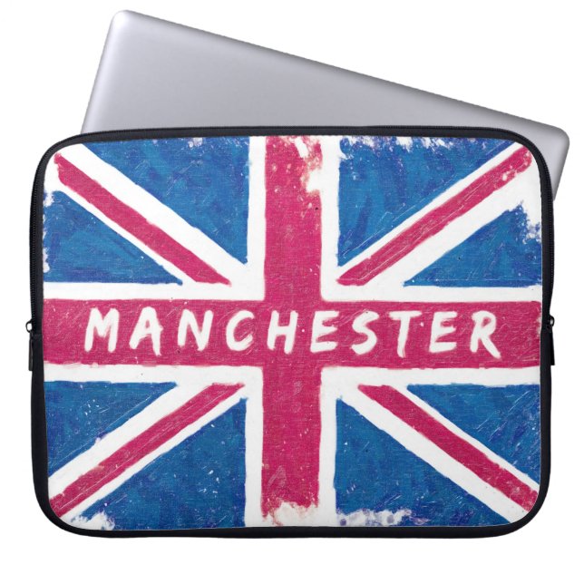 Funda Para Portátil Manchester - bandera británica de Union Jack del (Frente)