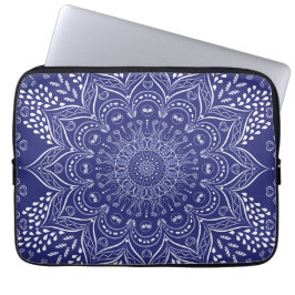 Funda Para Portátil Mandala azul índigo