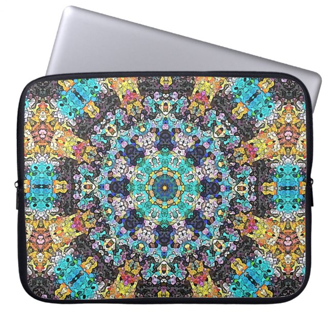 Funda Para Portátil Mandala color gris (Frente)