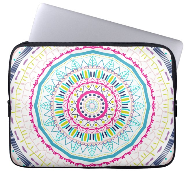 Funda Para Portátil mandala colorida (Frente)