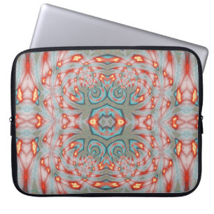 Funda Para Portátil Mandala de Fuego Rojo verde azulado