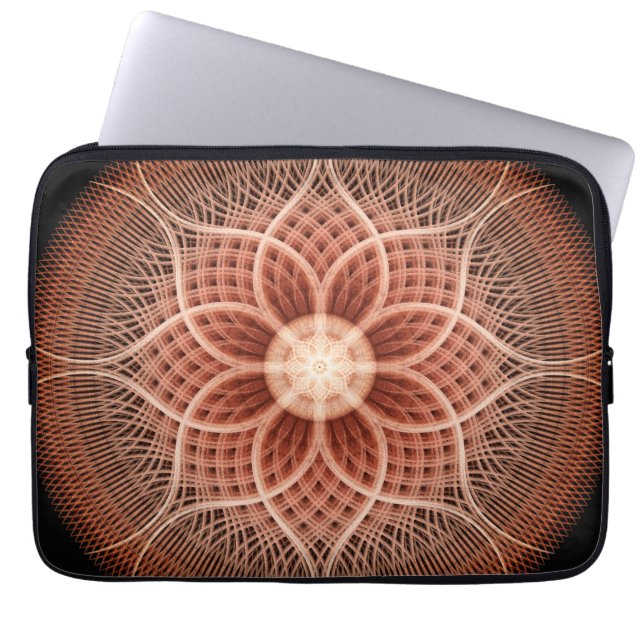 Funda Para Portátil Mandala de Lotus del trance (Frente)