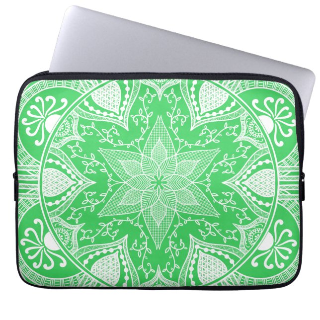 Funda Para Portátil Mandala de primavera (Frente)