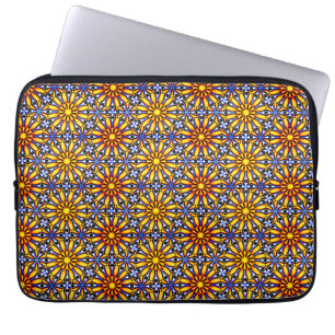Funda Para Portátil Mandala de sol celeste