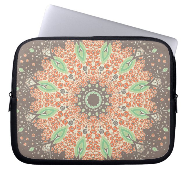 Funda Para Portátil Mandala del crecimiento (Frente)
