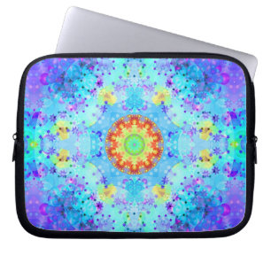 Funda Para Portátil Mandala del hippy de la estrella azul modelada