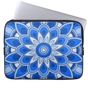 Funda Para Portátil Mandala en azul