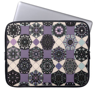 Funda Para Portátil Mandala floral vintage: colorida y sin mar