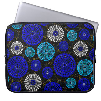 Funda para portátil Mandala Geométrico Azul – Boho
