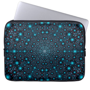 Funda Para Portátil Mandala mágica azul brillante