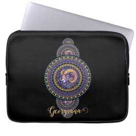 Funda Para Portátil Mandala ornamental Aries Whimsical Personalizada