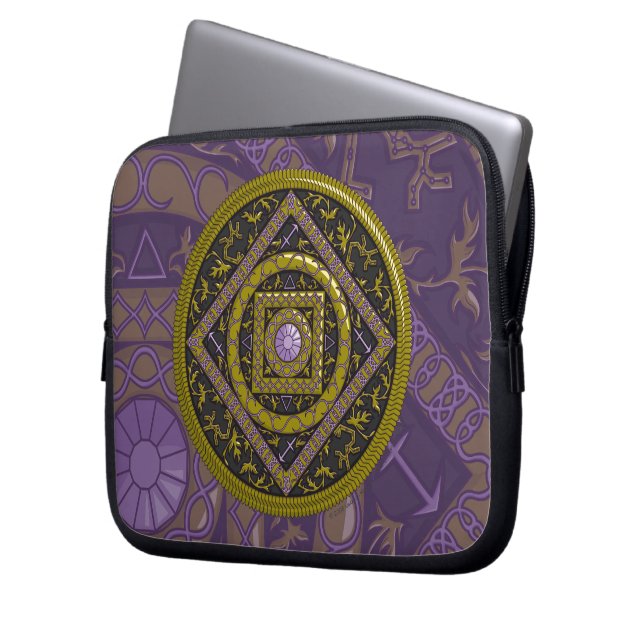 Funda para portátil Mandala Sagitario (Anverso izquierdo)