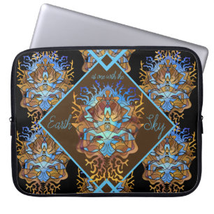 Funda Para Portátil Mandala sobre la Tierra y el cielo