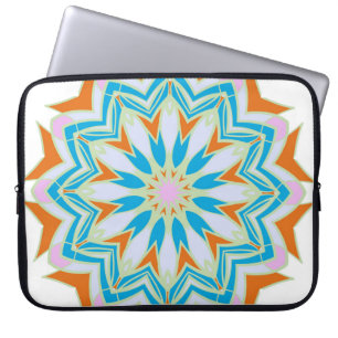 Funda Para Portátil Mandala vintage, Mandala floral. Mandala oriental.