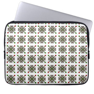 Funda Para Portátil Mandalas de copo de nieve de Navidad