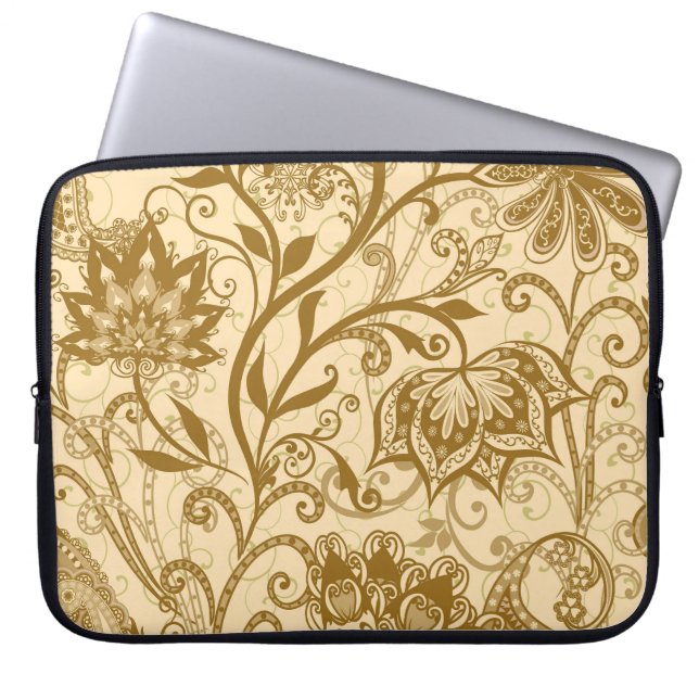 Funda Para Portátil Mandalas étnicas: Patrón de estilo indio (Frente)