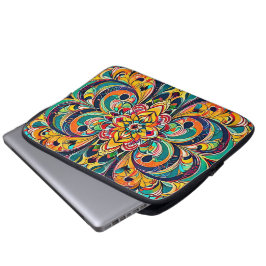 Funda Para Portátil Mandalas Sinfonía de Color – Floral Psicodélico Au