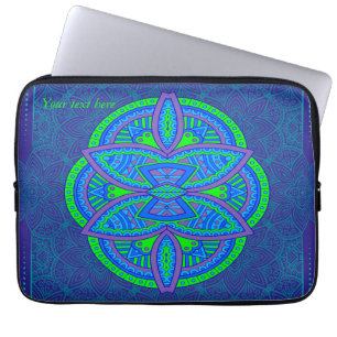 Funda Para Portátil Mandalas sobre el diseño de repetición de la Marin