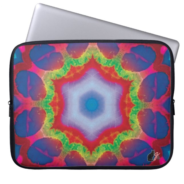 Funda Para Portátil Mandril Kaleidoscope Laptop Sleeve (Frente)