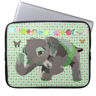 Funda Para Portátil Manga afortunada del ordenador del verde del