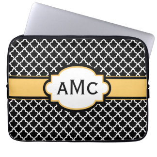 Funda Para Portátil Manga amarilla negra del ordenador portátil del