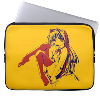 Funda Para Portátil Manga americana Neko Catgirl Kawaii Anime