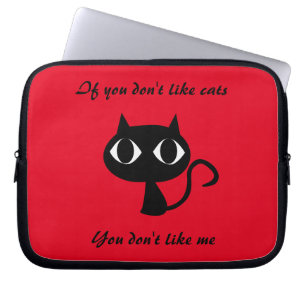 Funda Para Portátil manga citada gato lindo del ordenador portátil