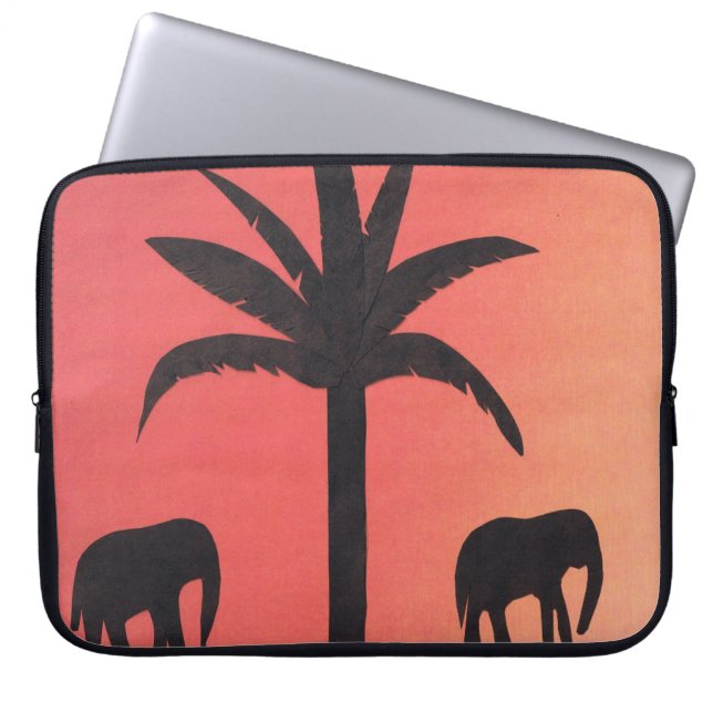 Funda Para Portátil Manga de computadora con diseño de elefante (Frente)