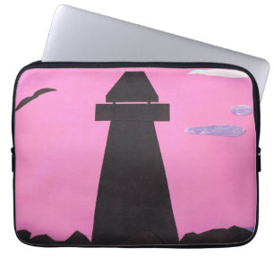 Funda Para Portátil Manga de computadora con una escena de faro