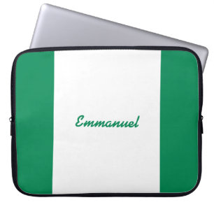 Funda Para Portátil Manga de la bandera de Nigeria