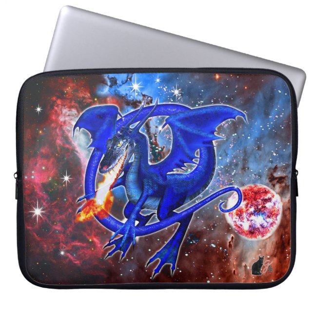 Funda Para Portátil Manga de la laptop Azurite Cosmic Dragon (Frente)