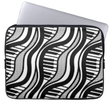 Manga de la laptop Black & White Piano Music Polka