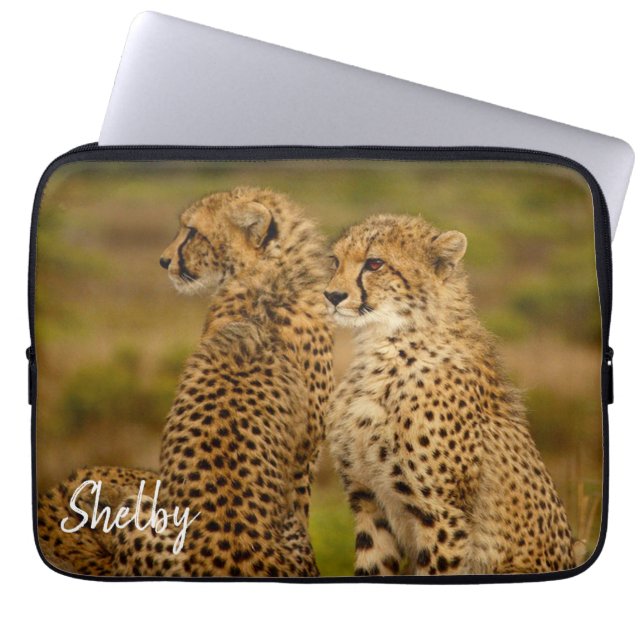 Funda Para Portátil Manga de la laptop Cute Cheetahs (Frente)