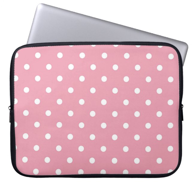 Funda Para Portátil Manga de la laptop de punto rosado Rosa (Frente)