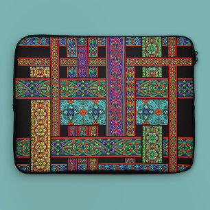 Funda Para Portátil Manga de la laptop de vidrio manchado de media noc