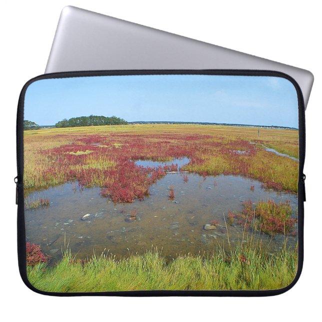 Funda Para Portátil Manga de la laptop Hammonasset Marsh (Frente)