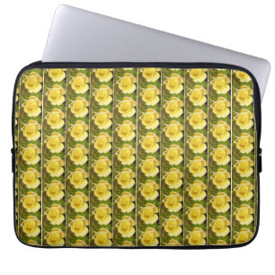 Funda Para Portátil Manga de la laptop Rosebud amarilla
