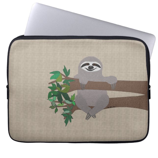 Funda Para Portátil Manga de la laptop Sloth (Frente)