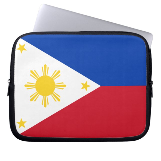 Funda Para Portátil Manga de laptops con bandera de Filipinas (Frente)